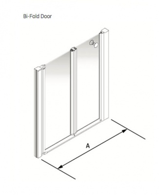 Larenco Alcove Half Height Shower Enclosure Bi-fold Door